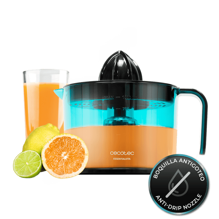 Storcător electric pentru citrice Cecotec Essentialvita Adjust Black, 1 l, 40 W, negru