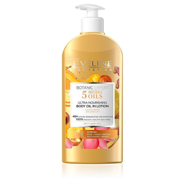 Loțiune de corp Eveline Cosmetics Botanic Expert Ultra-Nourishing, hrănitoare, cu trandafir, 350 ml