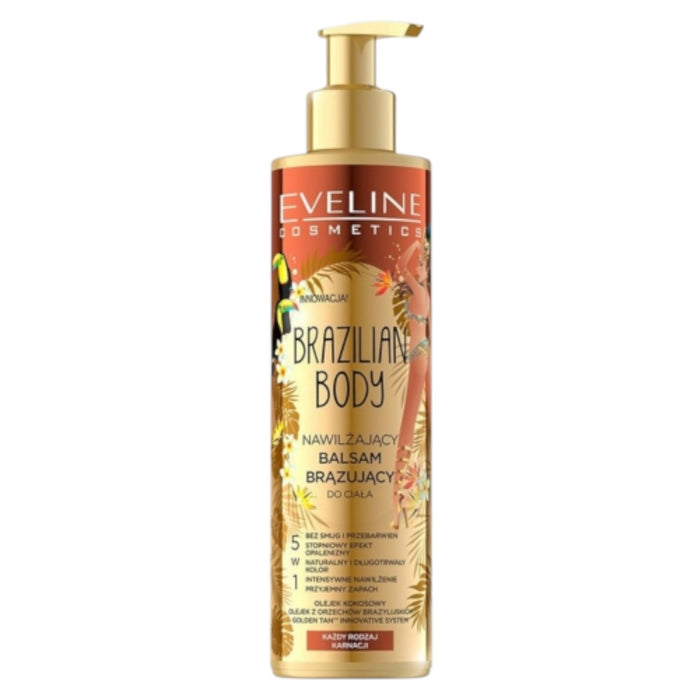 Balsam pentru corp Eveline Cosmetics Brazilian Body, hidratant, bronzant, 200 ml, tester