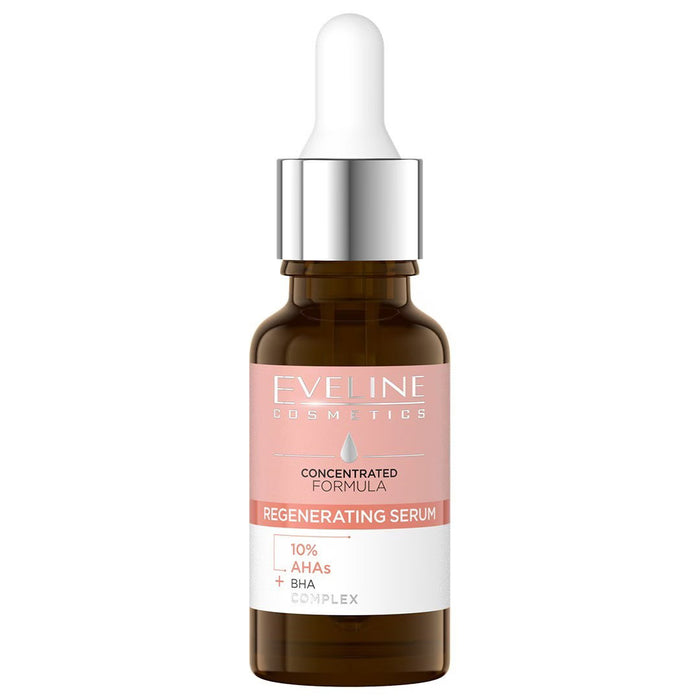 Ser facial Eveline Cosmetics Concentrated Formula, regenerare, AHA/BHA, 18 ml, tester