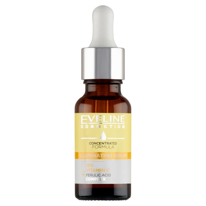 Ser de față Eveline Cosmetics Concentrated Formula, iluminator, Vitamina C 15%, 18 ml, tester