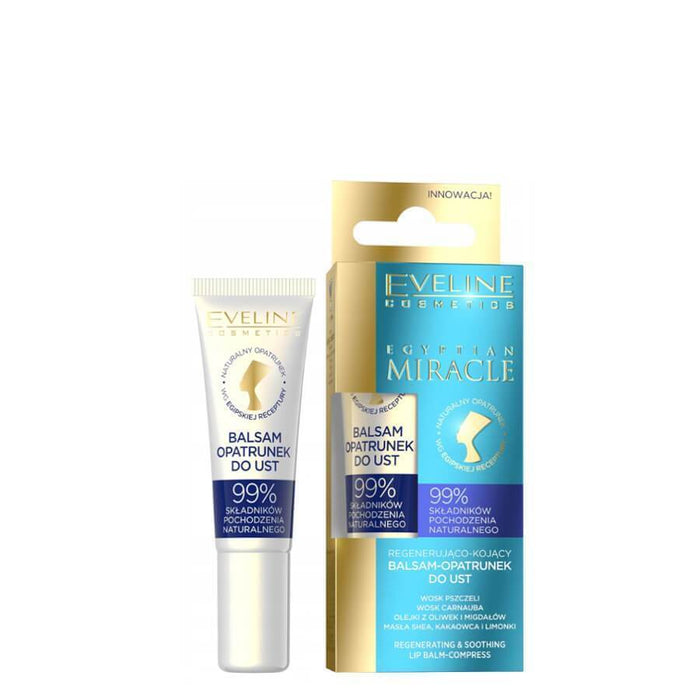 Balsam de buze Eveline Cosmetics Egyptian Miracle, regenerant și calmant, 12 ml