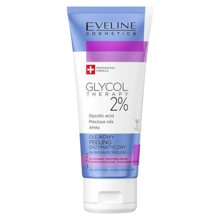 Gel exfoliant Eveline Cosmetics Glycol Therapy, enzimatic, 2%, 100 ml, tester