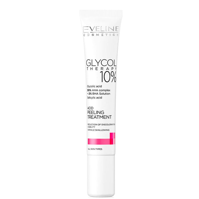 Gel exfoliant Eveline Cosmetics Glycol Therapy, 10%, cu acid glicolic, 20 ml, tester