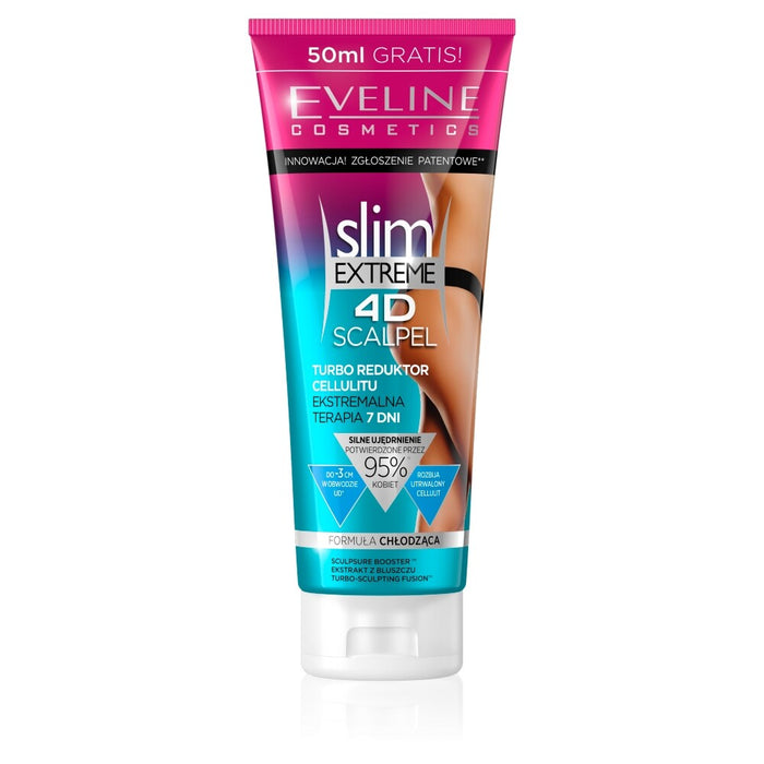 Cremă de corp Eveline Cosmetics Slim Extreme 4D Scalpel, pentru coapse, efect răcoritor, 250 ml