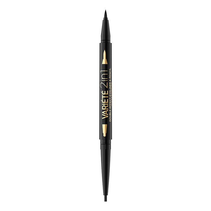 Tuș de ochi gel Eveline Cosmetics Variete, cu două capete, ultra negru