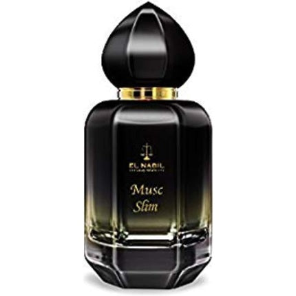 Eau de Parfum El Nabil Musc Slim, sticlă neagră, capac conic, 50ml