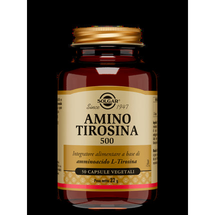 Capsule Aminoacizi Solgar Tyrosine 500, 50 buc, vegetarian