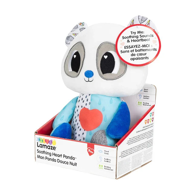 Jucărie de pluș interactivă Tomy Lamaze Soothing Heart Panda, 26 cm, 9+ luni