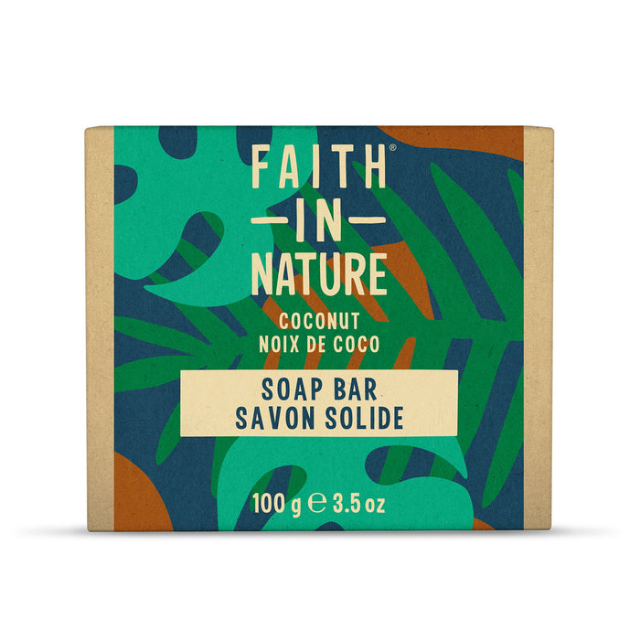 Săpun solid Faith In Nature Coconut, cu efect de curățare și hidratare, 100 g