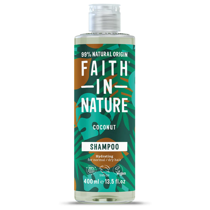 Șampon Faith In Nature Coconut, hidratant, pentru păr normal și uscat, 400 ml