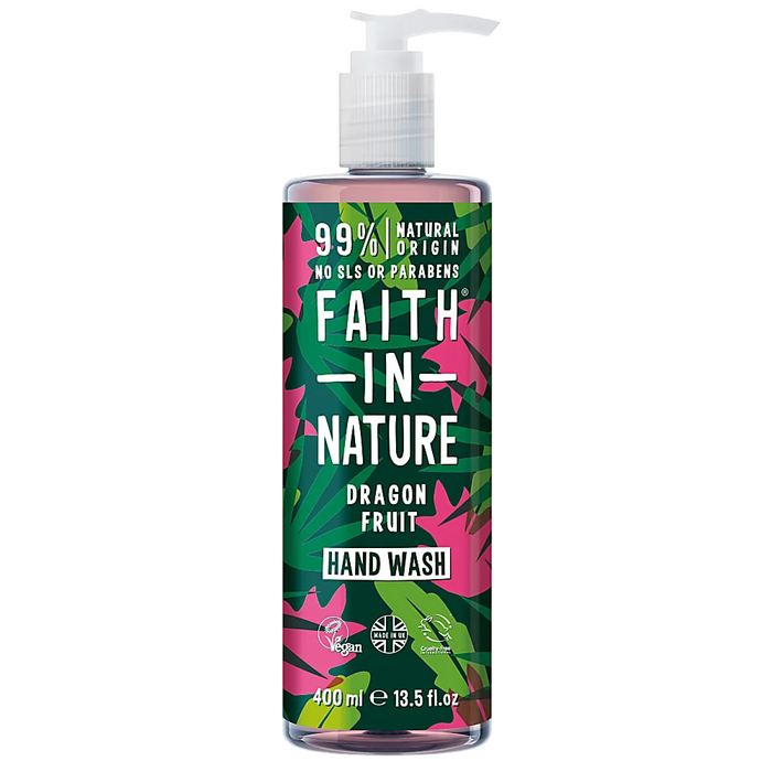 Săpun lichid Faith In Nature Dragon Fruit, pentru mâini, cu efect de curățare și revitalizare, 400 ml