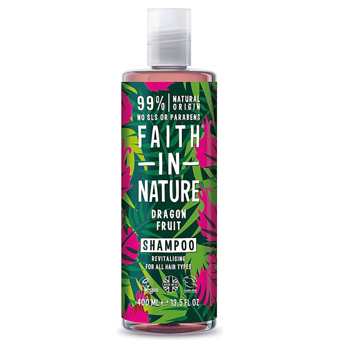 Șampon Faith In Nature Dragon Fruit, revitalizant, pentru toate tipurile de păr, 400 ml