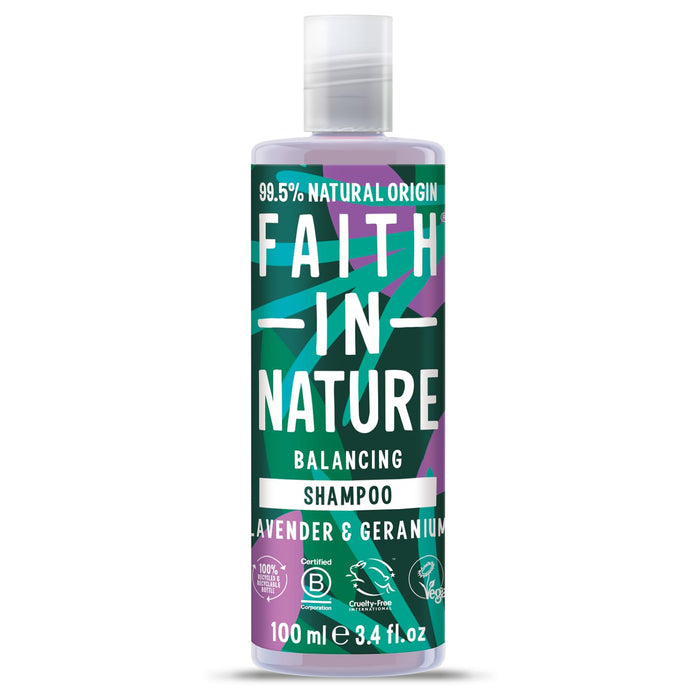 Șampon Faith In Nature Lavender & Geranium, echilibrant, 100 ml