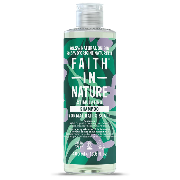 Șampon Faith In Nature Rosemary, stimulant, pentru păr normal, 400 ml