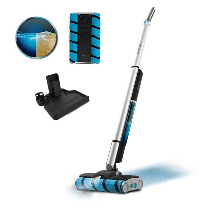 Mopă electrică cu pulverizare Cecotec FreeGo Wash&Vacuum Spray, 60 W, autonomie 40 min, 29 × 112 × 18 cm