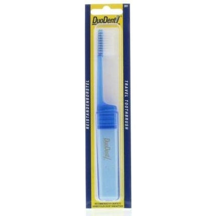 Periuță de dinți DuoDent Travel Toothbrush 201, albastră, ambalaj