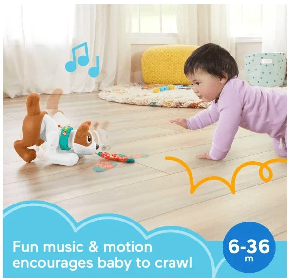 Jucărie interactivă Mattel Fisher Price Crawl With Me Puppy, 6–36 luni