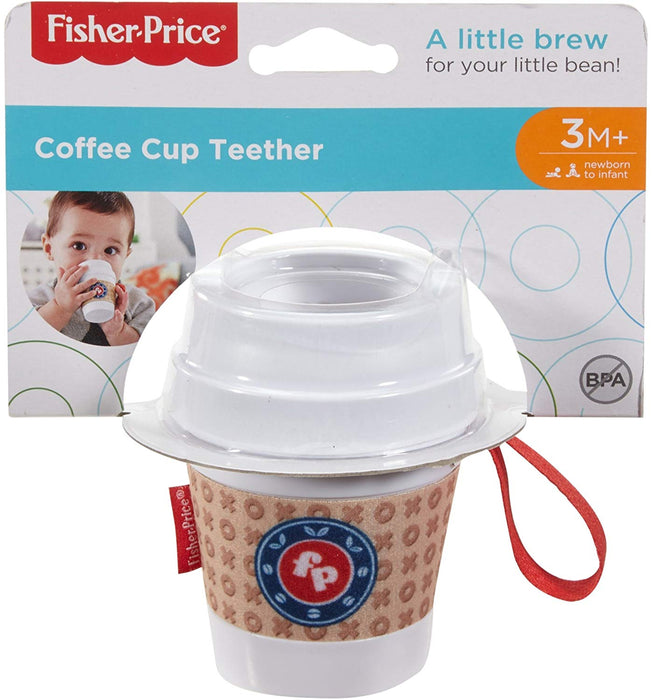 Jucărie zornăitoare Fisher Price Coffee Cup Rattles & Plush Rattles, model pahar de cafea