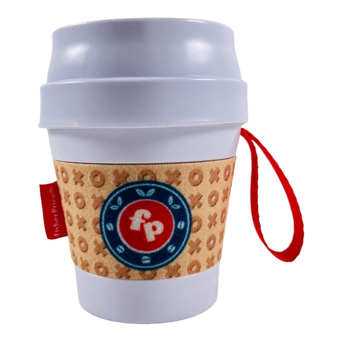 Jucărie zornăitoare Fisher Price Coffee Cup Rattles & Plush Rattles, model pahar de cafea