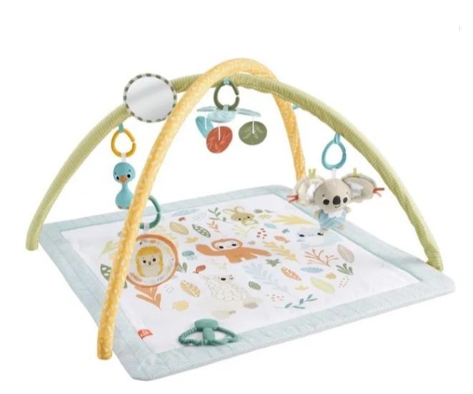 Covoraș senzorial Mattel Fisher-Price, cu arcade și jucării suspendate
