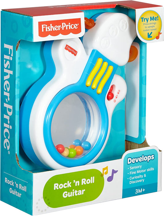 Jucărie muzicală Fisher Price Rock ’n Roll Guitar, chitară pentru bebeluși, de la 3 luni