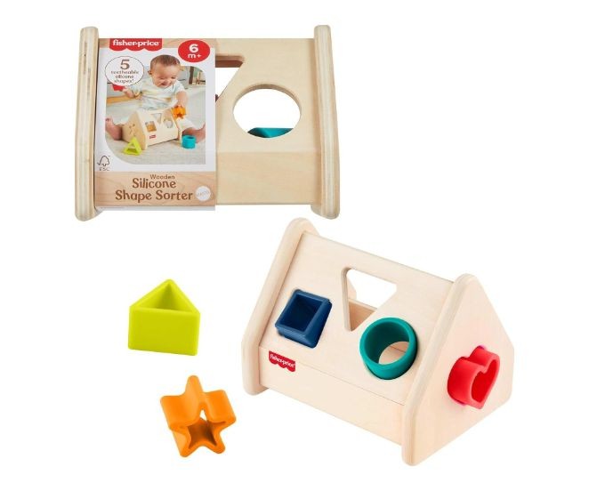Sortator de forme Mattel Fisher-Price, 5 forme, 6+ luni