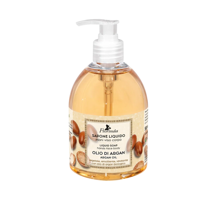 Săpun lichid Florinda Argan Oil, pentru mâini, față și corp, curățare și catifelare, 500 ml