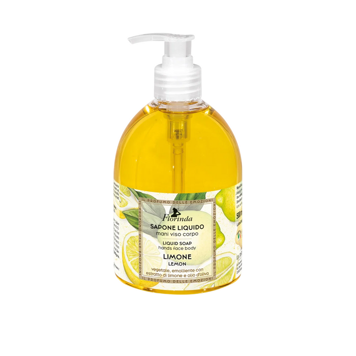 Săpun lichid Florinda Lemon & Olive Oil, pentru față și corp, curățare și hidratare, 500 ml