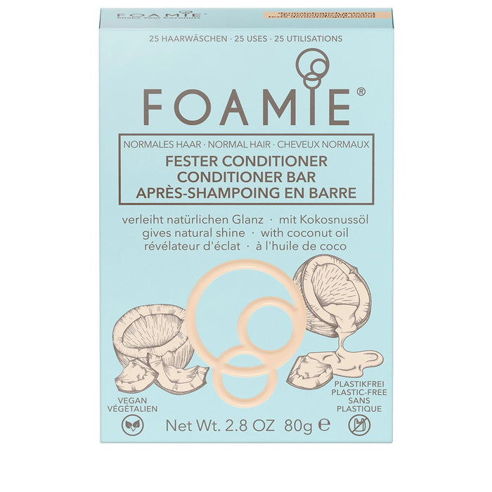 Balsam solid Foamie Shake Your Coconuts, pentru păr normal, pentru strălucire, 80 g