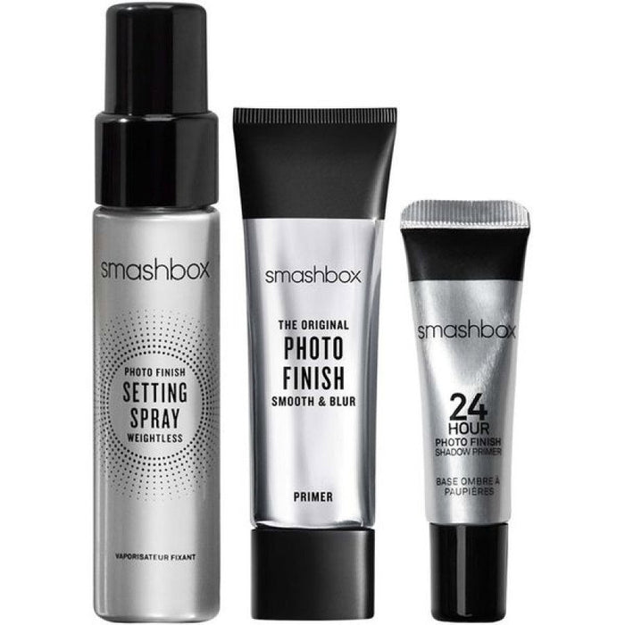 Set Smashbox Photo Finish: primer de față 12 ml + spray fixator 30 ml + primer pentru farduri 7 ml
