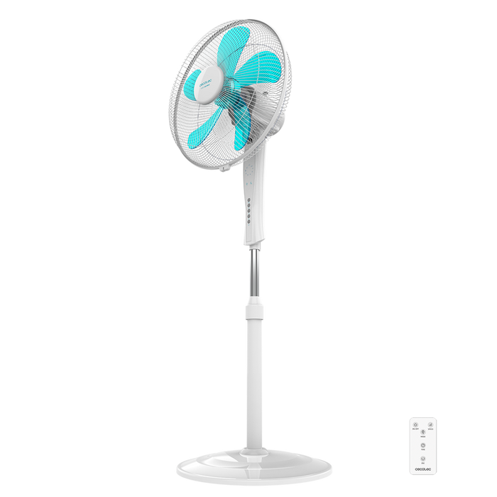 Ventilator cu picior Cecotec EnergySilence 530 Power Connected White, 50 W, 40 cm, 3 trepte, alb