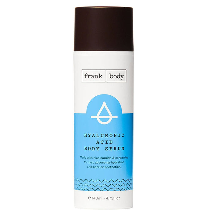 Ser pentru corp Frank Body Hyaluronic Acid, hidratant, cu niacinamidă și ceramide, 140 ml