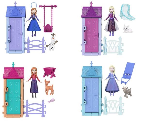 Set de joacă Mattel Disney Frozen Arendelle, cu mini-păpușă, 5 piese, diverse modele