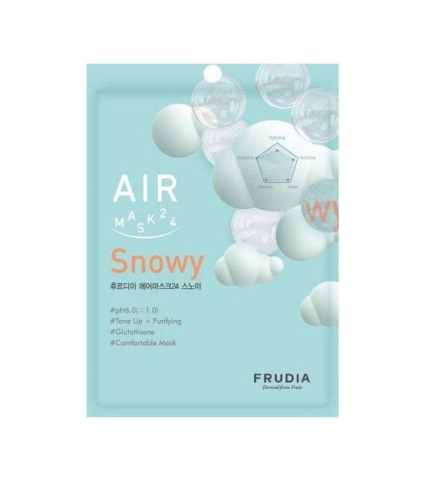 Mască facială Frudia Air 24 Snowy, purifiantă, iluminatoare, 25 ml