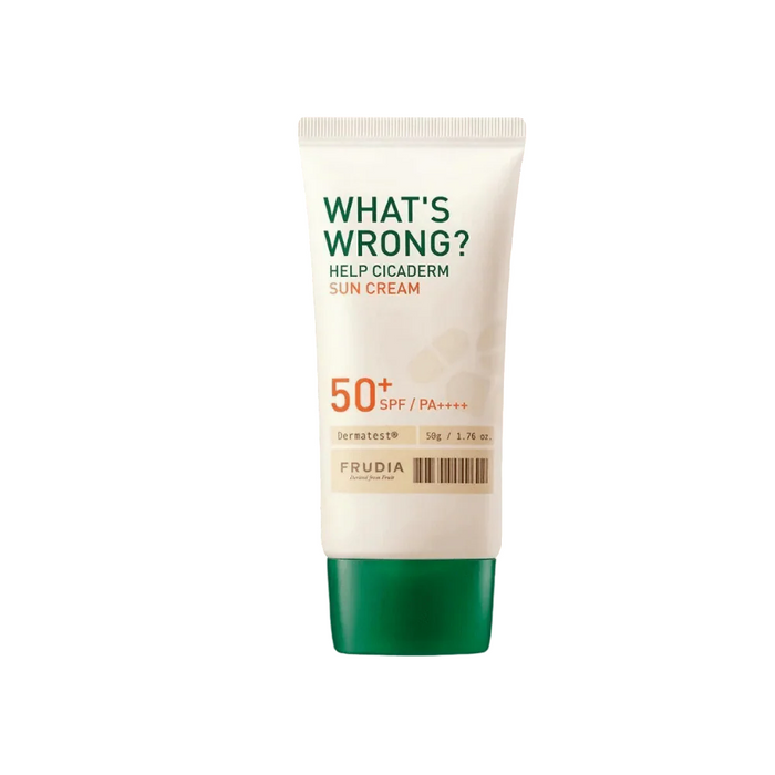 Cremă de protecție solară Frudia What's Wrong? Help CicaDerm, pentru față, SPF 50+, 50 g