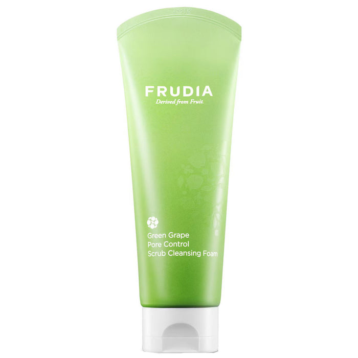 Spumă de curățare exfoliantă Frudia Delivered From Fruit Green Grape Pore Control, pentru îngrijirea porilor, 145 ml