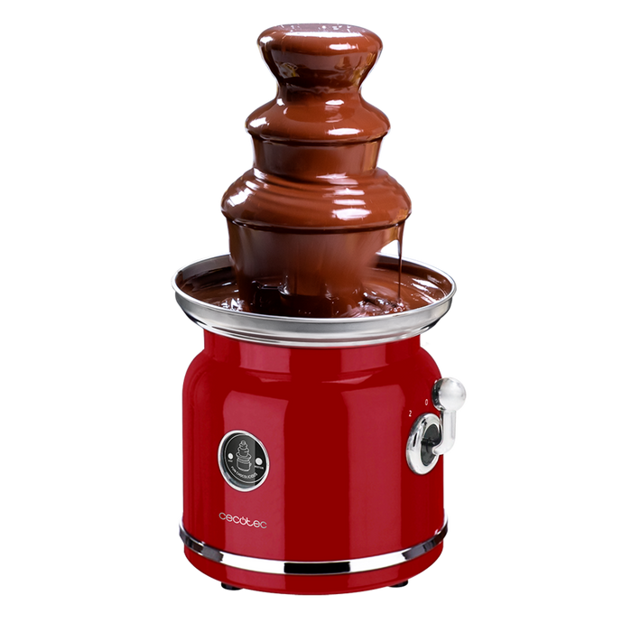 Fântână de ciocolată Cecotec Fun Chocolicious, 90 W, 3 niveluri, oțel inoxidabil