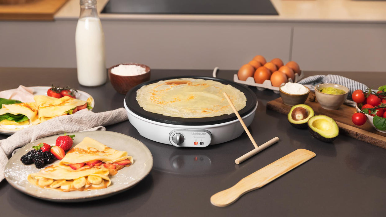 Aparat pentru clătite Cecotec Fun Crepelicious, 1000 W, diametru 30,5 cm, negru