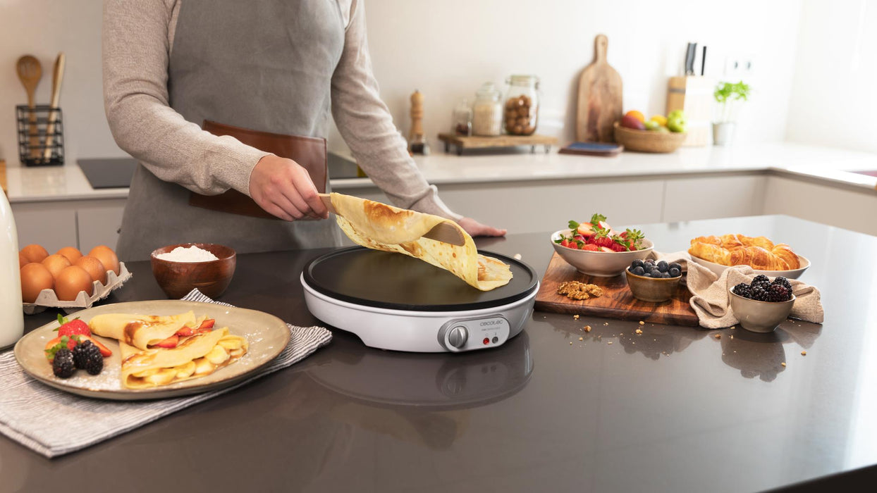 Aparat pentru clătite Cecotec Fun Crepelicious, 1000 W, diametru 30,5 cm, negru
