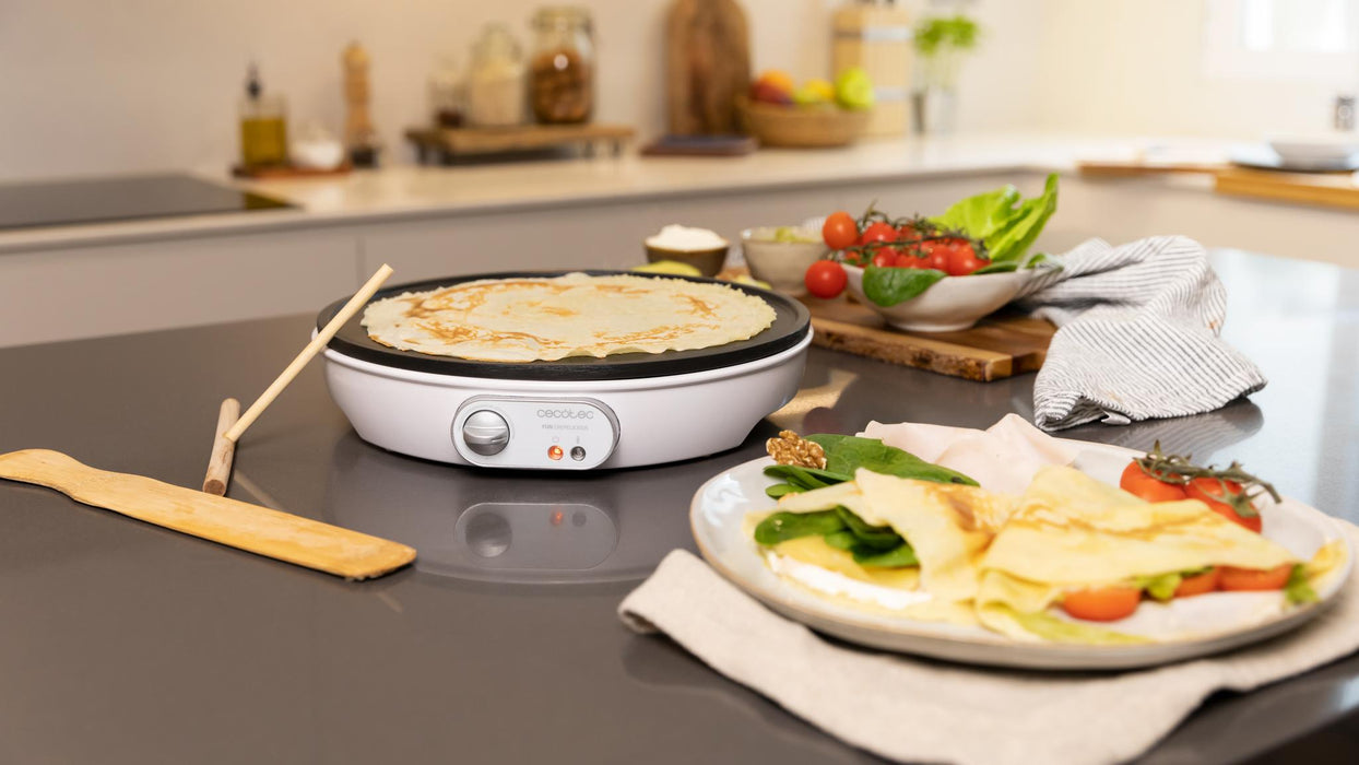 Aparat pentru clătite Cecotec Fun Crepelicious, 1000 W, diametru 30,5 cm, negru