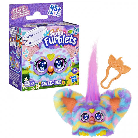 Jucărie de pluș interactivă Hasbro Furby Furblets Swee-Dee, ediția de primăvară, 45+ sunete, 6+ ani