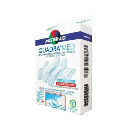 Șervețele absorbante Master-Aid QuadraMed Soft Non-Woven Adhesive Pad cu Dezinfectant, 5 bucăți