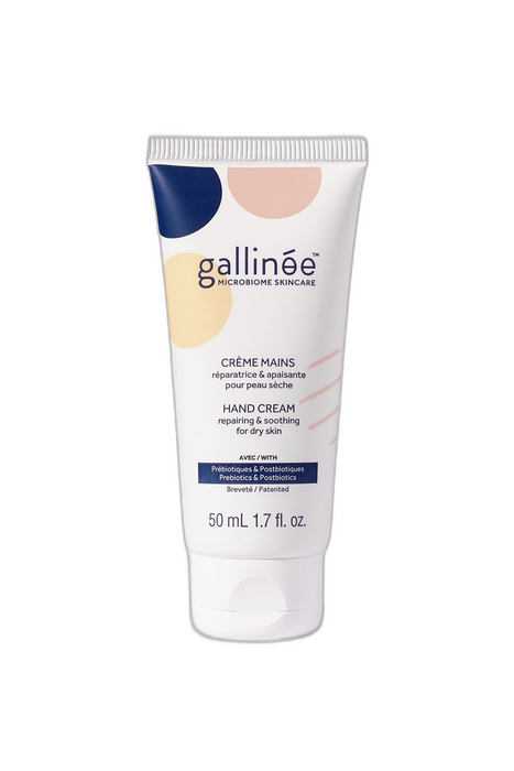 Cremă pentru mâini Gallinee Body Care, cu prebiotice și postbiotice, reparatoare, 50 ml, tester