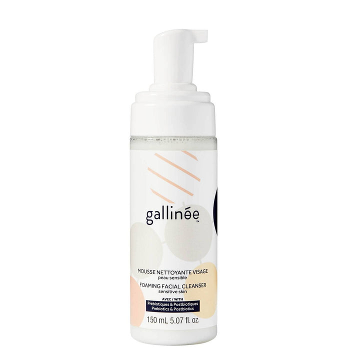 Spumă de curățare facială Gallinee Microbiome Skincare, pentru ten sensibil, purificatoare, cu prebiotice și postbiotice, 150 ml, tester
