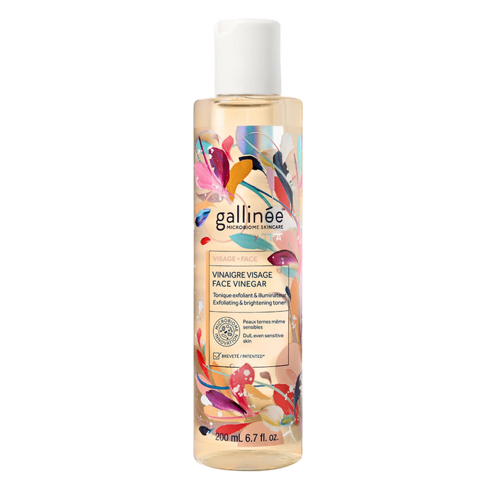 Loțiune tonică Gallinée Microbiome Skincare, cu oțet, exfoliantă și iluminatoare, 200 ml