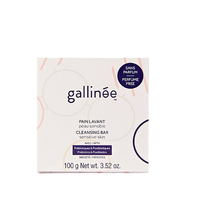 Săpun de curățare Gallinee Microbiome Skincare, fără parfum, pentru piele sensibilă, pentru față și corp, 100 g