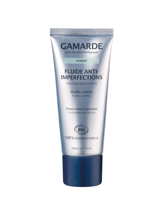 Fluid de față Gamarde Men Anti-Imperfecțiune, purifiant, matifiant, pentru ten mixt și gras, 40 ml