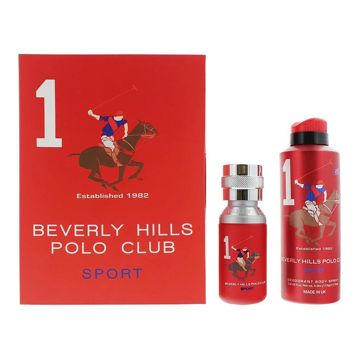 Set Beverly Hills Polo Club 1982 - Sport 1, pentru bărbați: apă de toaletă 50 ml + deodorant antiperspirant spray 175 ml