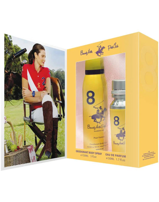 Set Beverly Hills Polo Club 1982 - Sport 8, pentru femei: apă de parfum 50 ml + deodorant spray 150 ml